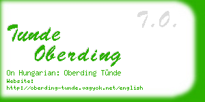 tunde oberding business card